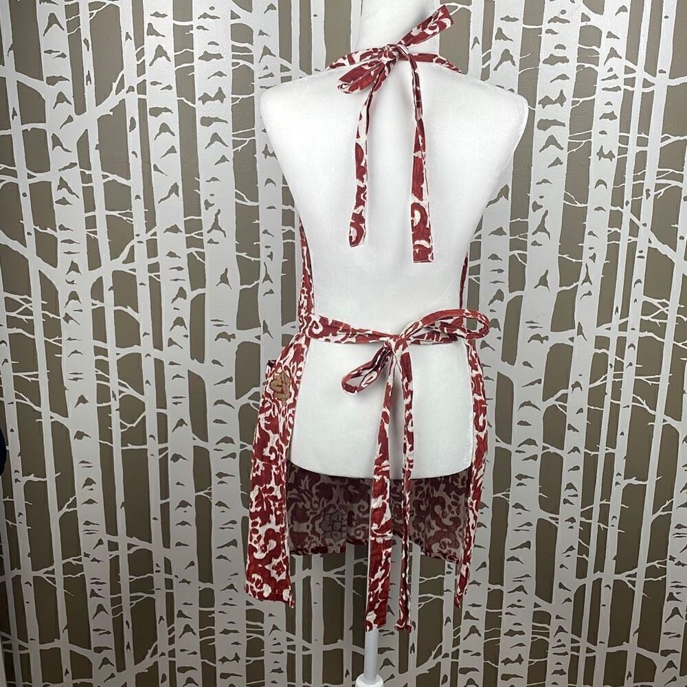 Tag Abstract Floral Printed Apron - Picture 4 of 9